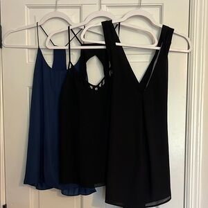 NAKED ZEBRA Elegant Black and Blue Women's Tops